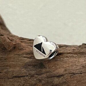 Pandora ST,LUCIA Map Exclusive Heart Charm S925 ALE Bead Charm Silver Jewelry